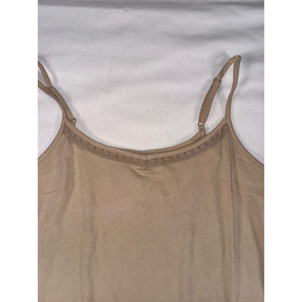 Shyanne Tan Faux Suede Mini Dress Sleeveless Western Adjustable Straps Size M - Picture 4 of 9